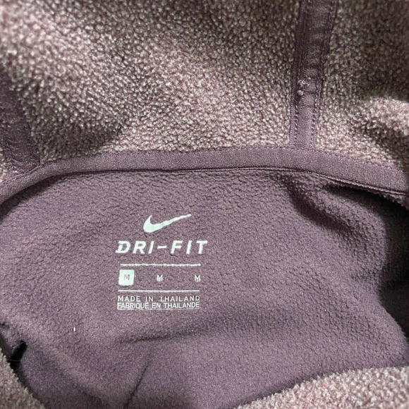 Nike Dri-Fit Girls Sweatshirt Hoodie Purple Black Striped Long Sleeve Size M - Picture 7 of 14